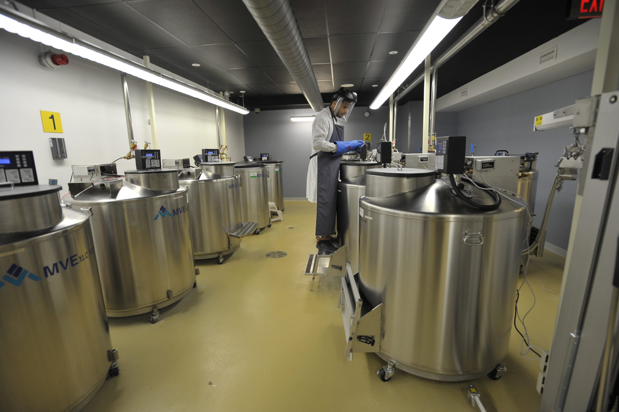 Liquid nitrogen freezers at the former OHS biosample processing site. Photo by JP Moczulski/CP Images.